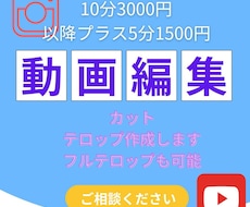 カットテロップ承ります イメージ1