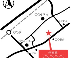 格安♪住所からシンプルでオシャレな地図を作成します イメージ1