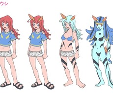 生物の擬人化キャラクターデザインします イメージ1