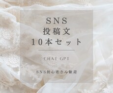 AI使用￤SNS投稿文10本作成します イメージ1