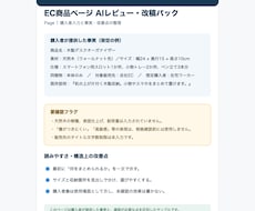 EC商品を5件まとめてAIレビュー・改稿します イメージ1