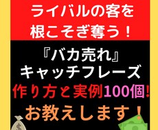 商品を『バカ売れ』させたキャッチフレーズ教えます 市場の顧客を根こそぎ奪うキャッチフレーズの作り方と実例100