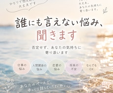 誰にも言えない悩み、否定せずに文章でお聞きします イメージ1