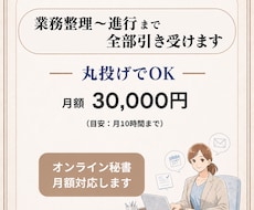 オンライン秘書｜業務整理から進行まで対応します 指示が曖昧でも、考えて形にして進めます