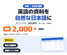 英語の資料・マニュアルを自然な日本語に翻訳します イメージ1