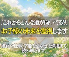 お子様の未来と才能を霊視し輝ける方向性を読解きます イメージ1