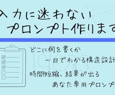 あなた専用の結果が出るプロンプトを作成致します イメージ1