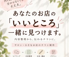 サロン・小さなお店のチラシを作ります イメージ1