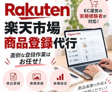 楽天市場の商品登録・ページ作成を代行します 面倒な商品登録を丁寧・スピーディーに対応します！