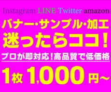 プロが作る！低価格バナー・サンプル作成致します SNS等で使用する広告デザイン作成！