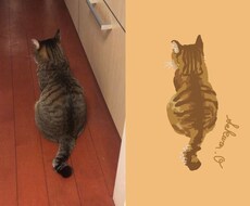 ペットの似顔絵を描きます