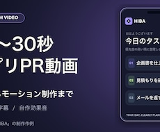 アプリのPR動画を構成から制作します イメージ1