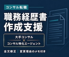 コンサル転職の職務経歴書作成を支援します 大手コンサル×コンサル特化エージェント経験者による支援