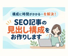 SEO記事の見出し構成だけお作りします イメージ1