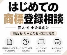 はじめての商標登録相談を弁理士が承ります ~個人・中小企業向け、ネーミング・ロゴの商標登録に対応~