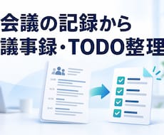 文字起こし原稿から議事録とTODO表を作ります イメージ1