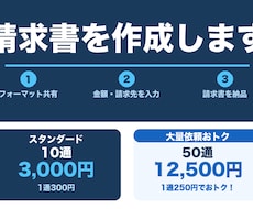 フォーマットに入力するだけ！請求書を作成します イメージ1