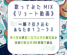 歌ってみた《ショート動画専門》MIXいたします イメージ1