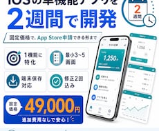 iOSの単機能アプリを2週間で開発します イメージ1