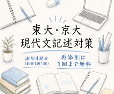 東大・京大レベルの現代文記述答案を丁寧に添削します イメージ1