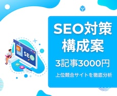 競合サイトを徹底分析：SEO記事の構成案を作ります イメージ1