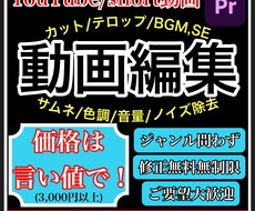言い値で、動画編集を承ります イメージ1