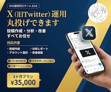 X（旧Twitter）を1ヶ月運用代行します 各SNSに強い総販売1,000件超の運用チーム