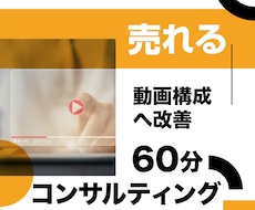 売上につながる動画構成を設計します 売上・問い合わせにつながる構成に改善します