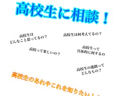 現役高校生が若者の視点で相談にのります イメージ1