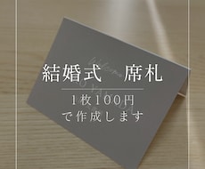 結婚式の席札を作成・印刷します デザイン（AかBかC）で作成・印刷・折目付けまで行います！