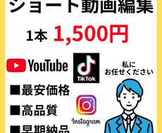 １本１５００円でショート動画を編集します イメージ1