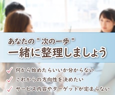 頭の中のモヤモヤ一緒に整理します イメージ1