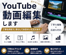YouTube動画を丁寧に編集します 丁寧な編集と安心できる対応をします