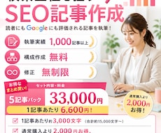 5記事分上位表示狙う！現役SEOプロが執筆します イメージ1