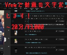 VREWを使用して動画の文字起こしします イメージ1