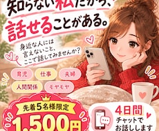 誰にも言えない「もうしんどい」を4日間聞きます イメージ1