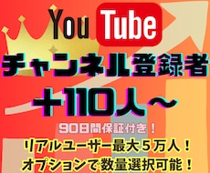 YouTubeチャンネル登録者＋１１０人増やします イメージ1