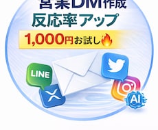 反応が取れる営業DM・営業文を作成ます イメージ1