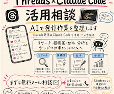 ThreadsのAI運用の始め方を整理します Threads発信×Claude Code活用個別にサポート