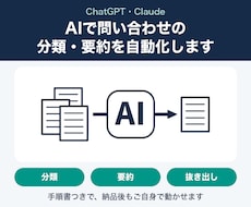 AIで問い合わせ分類・要約を自動化します イメージ1