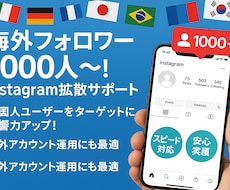 1000人Instagram拡散サポートします マーケティングやグローバルアカウント運用に最適！