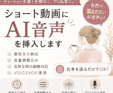 ショート動画のAI音声挿れます イメージ1