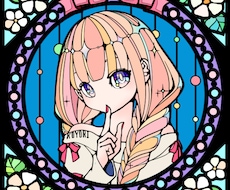 ステンドグラス風アイコン、ヘッダー描きます 綺麗で印象的なイラストに仕上げます！
