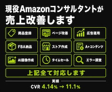 モニター価格実施中！Amazon売上UPします 商品ページ改善、AI画像作成、広告運用まで丸ごと対応可能