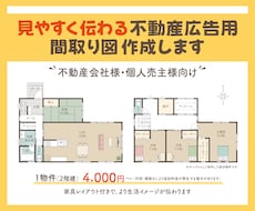 見やすく伝わる間取り図を丁寧に作成いたします イメージ1