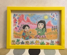 A5サイズのコンパクトな似顔絵描きます 【現物のみ】インテリアに馴染みやすい似顔絵です！額あり
