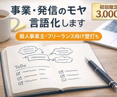 事業や発信のモヤモヤを1時間で言語化します イメージ1