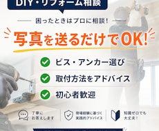 DIY相談写真でビスやアンカー選びをサポートします イメージ1