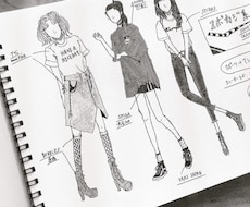 今日のコーディネート写真を見てデザインを描きます イメージ1