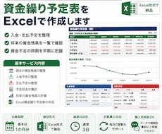 資金繰り予定表をExcelで作成します イメージ1
